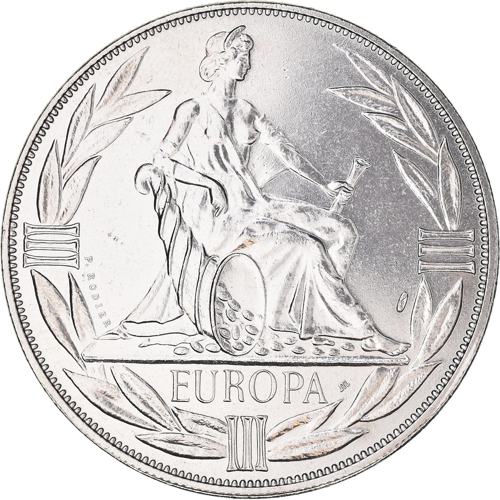 França, Medal, Ecu Europa, Europe Assise, 1983, Rodier, MS(63), Cobre-níquel