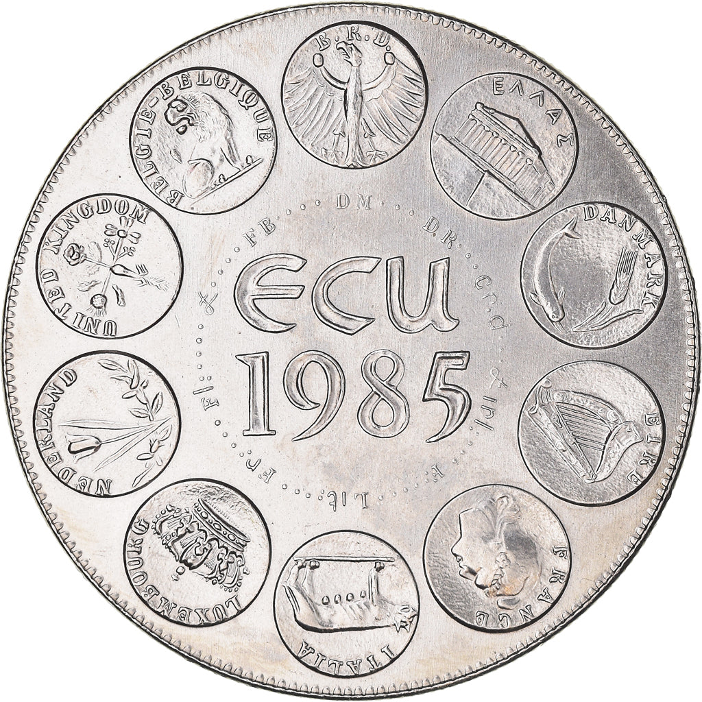 Francia, medaglia, Ecu Europa, Marianne, 1985, Rodier, FDC, Rame-nichel