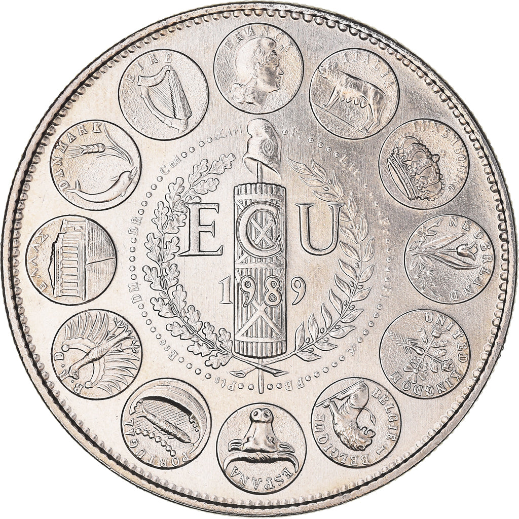 Frankrijk, Medaille, Ecu Europa, Marianne, 1989, Rodier, UNC, Cupro-nikkel