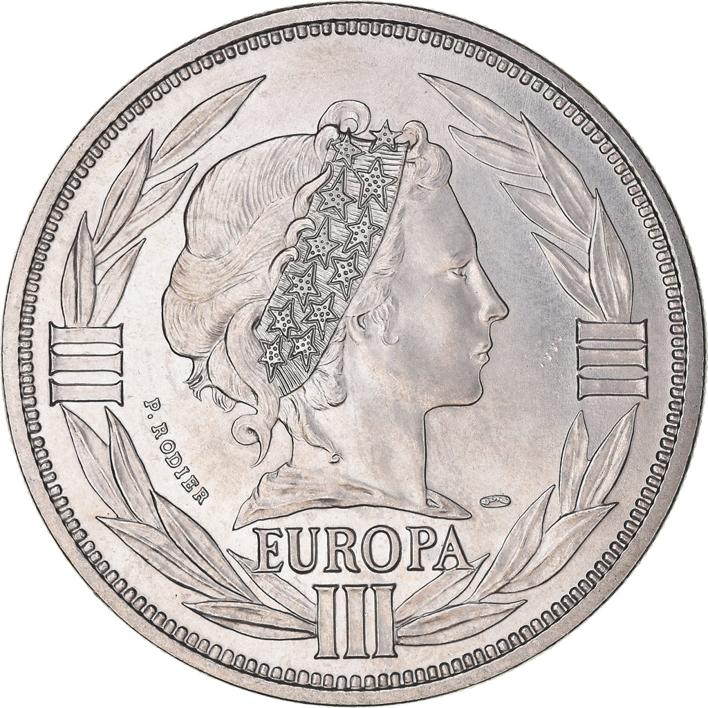 França, medalha, Ecu Europa, Marianne, 1994, Rodier, MS(65-70), Cobre-níquel