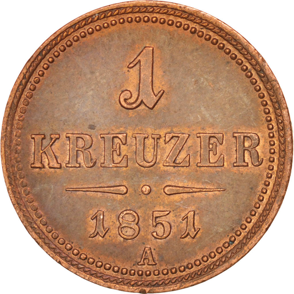 Austria, Franz Joseph I, Kreuzer, 1851, Vienne, SPL, Rame, KM:2185