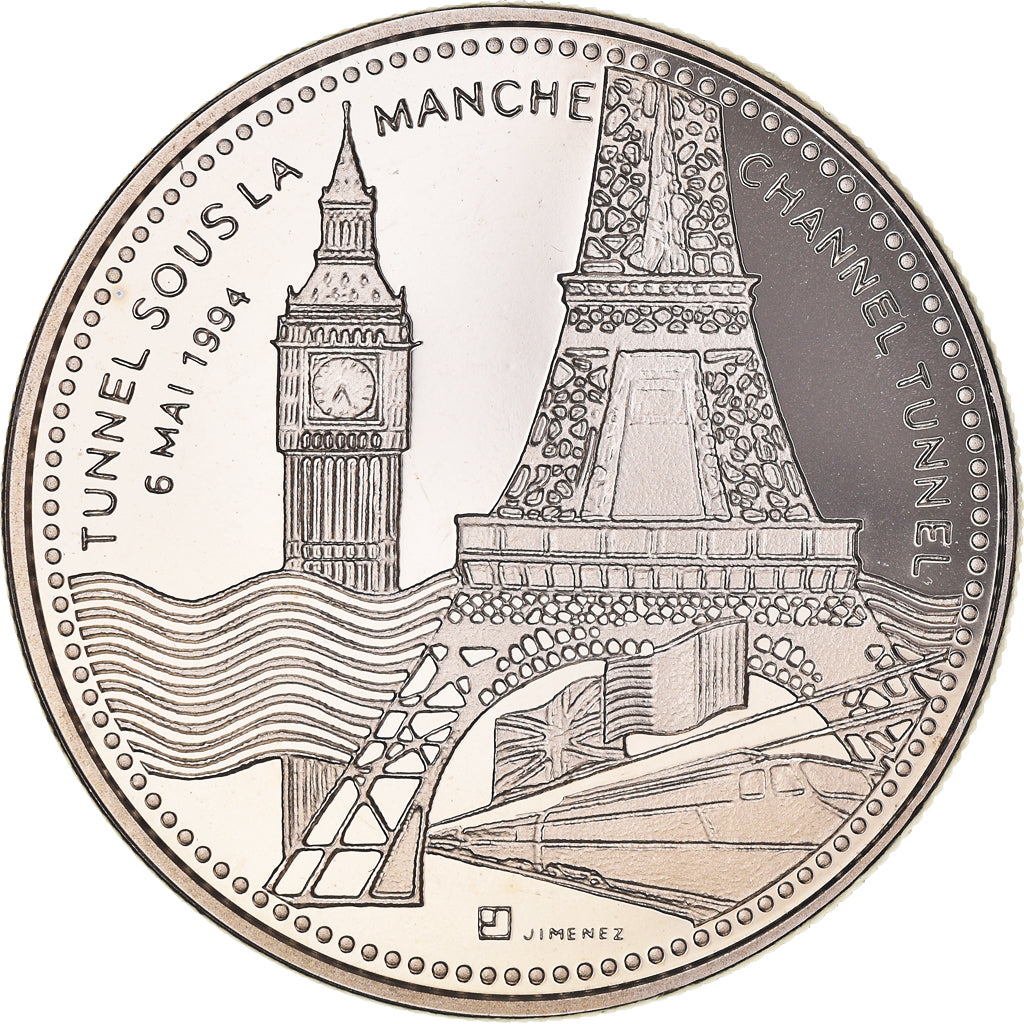France, Medal, Le Tunnel sous la Manche, 6 Mai 1994, Sciences & Technologies
