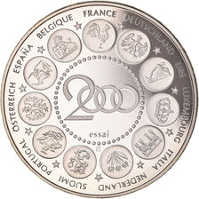 France, Medal, Ecu Europa, Politics, 2000, Jimenez, MS(65-70), Copper-nickel