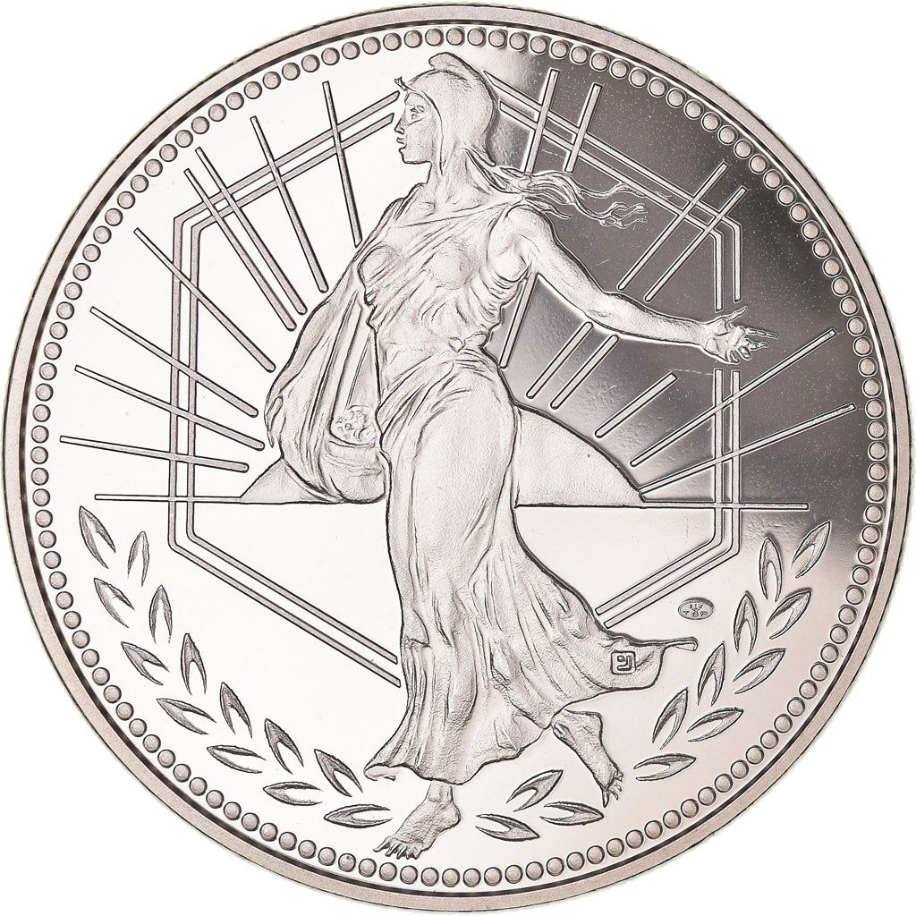 France, Medal, Ecu Europa, Politics, 2000, Jimenez, MS(65-70), Copper-nickel