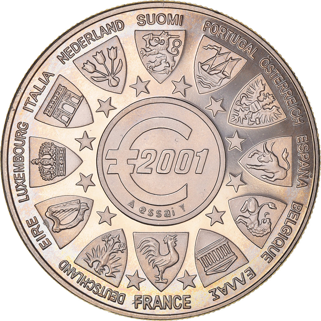 Francja, medal, Ecu Europa, Politics, 2001, Jimenez, MS(65-70), Miedź-Nikiel