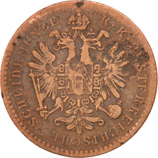 AUSTRIA, Kreuzer, 1860, Kremnitz, KM #2186, VF(30-35), Copper, 19.25, 3.14
