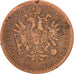 AUSTRIA, Kreuzer, 1860, Kremnitz, KM #2186, VF(30-35), Copper, 19.25, 3.14