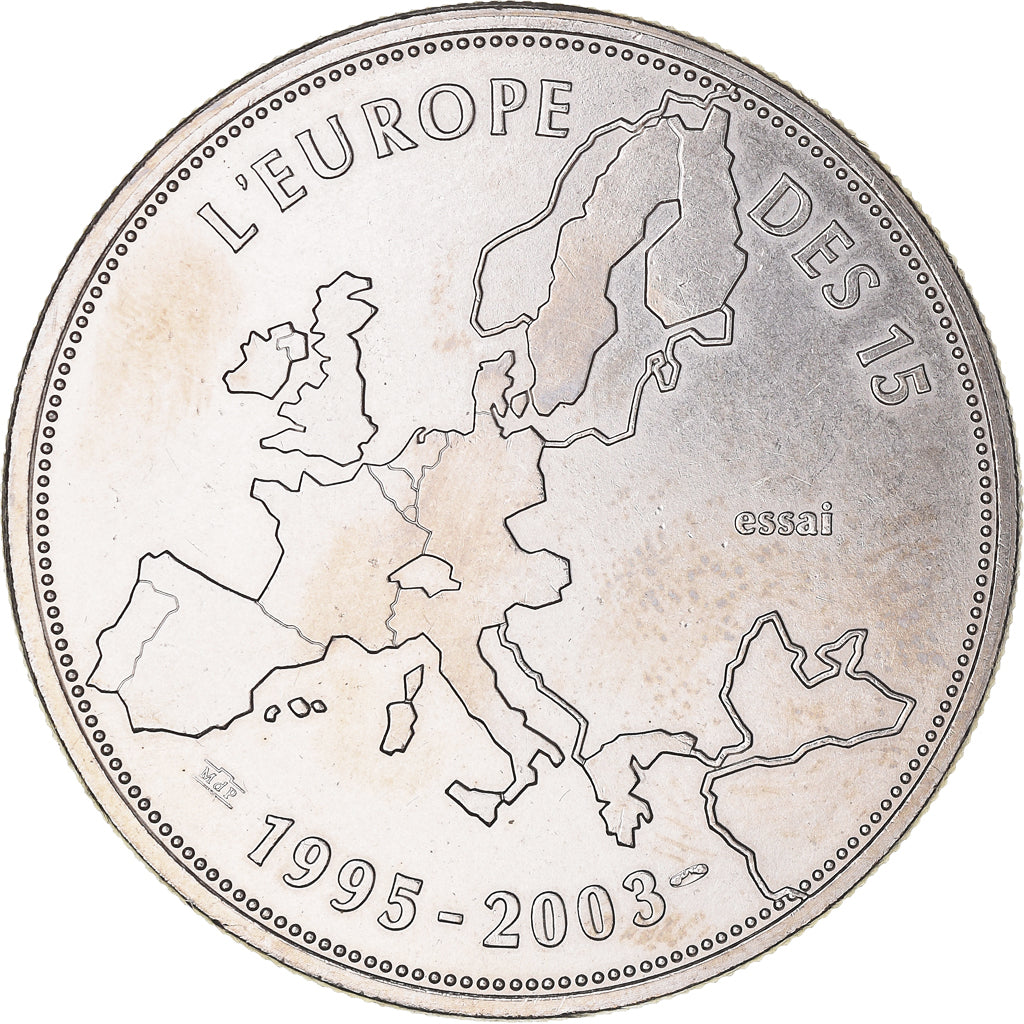 France, Medal, L'Europe des XV, Essai, 2003, MS(63), Copper-nickel