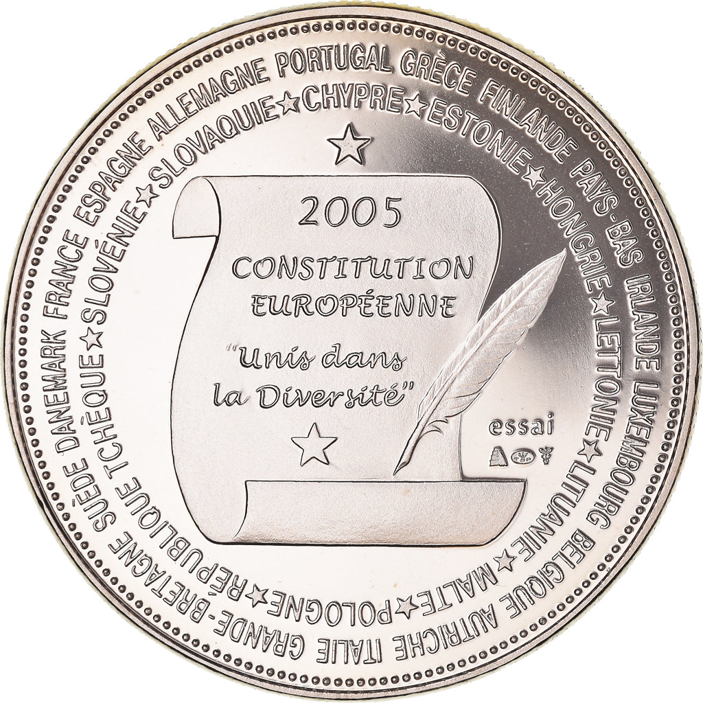 France, Medal, la Constitution Européenne, MS(65-70), Copper-nickel