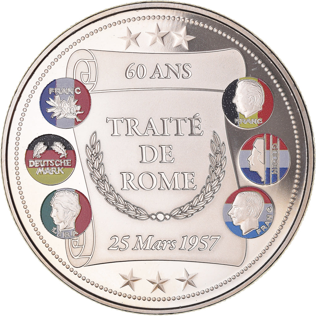 France, Medal, 60 Ans du Traité de Rome, La Semeuse, 2017, MS(65-70)