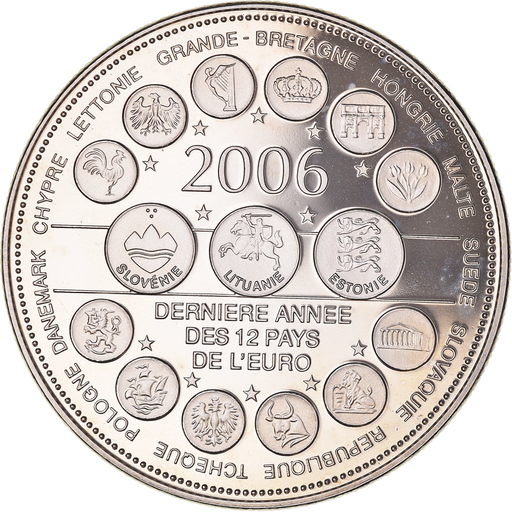 Francja, medal, L'Europe des XXV, Dernière Année des 12 Pays de l'Euro, 2006
