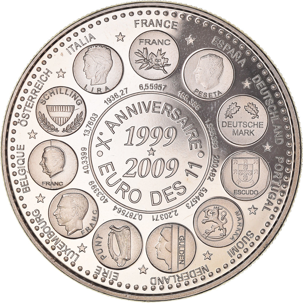 Francia, medalla, L'Europe des XXVII Essai, 10ème Anniversaire 1999-2009 EURO