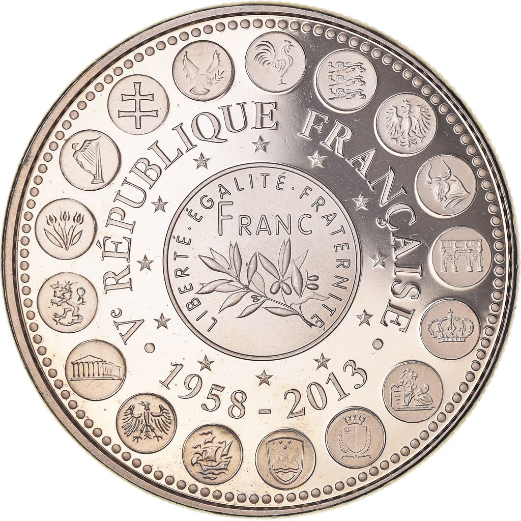 Francia, medaglia, L'Europe des XXVII, Veme République, Politics, Society, War