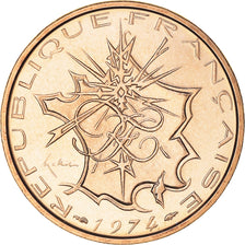 Coin, France, Mathieu, 10 Francs, 1974, FDC, MS(65-70), Nickel-brass, KM:940