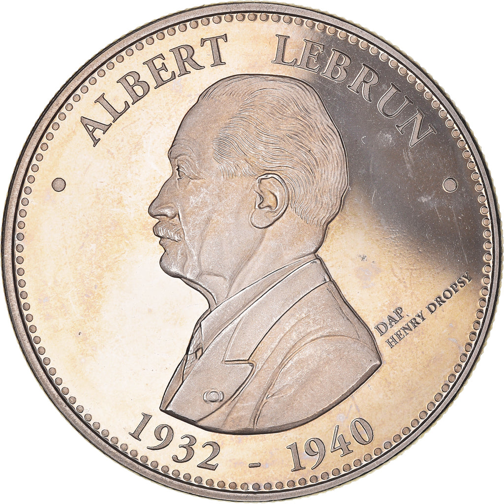 França, medalha, Les Présidents de la République, Albert Lebrun, Políticas