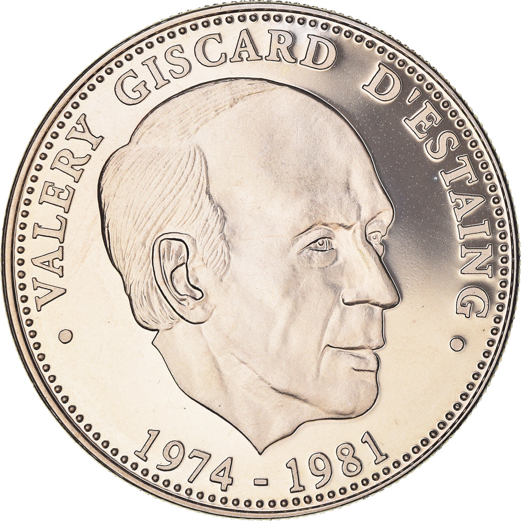 Francia, medalla, Ve République, Valery Giscard d'Estaing, FDC, Cobre - níquel