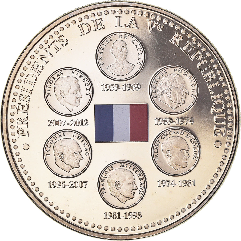 Frankrijk, Medaille, Les Présidents de la Vème République, FDC, Cupro-nikkel