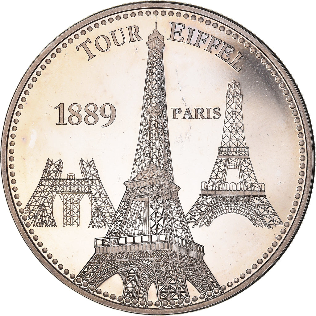 Francia, medalla, Paris - La Tour Eiffel, Arts & Culture, SC+, Cobre - níquel