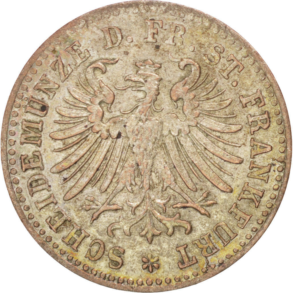 Münze, Deutsch Staaten, FRANKFURT AM MAIN, Kreuzer, 1860, VZ, Silber, KM:357