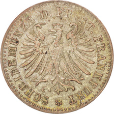 Coin, German States, FRANKFURT AM MAIN, Kreuzer, 1860, AU(55-58), Silver, KM:357