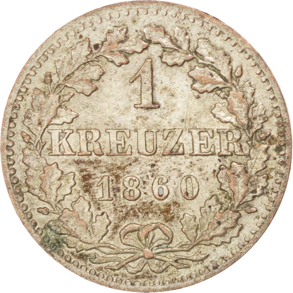 Münze, Deutsch Staaten, FRANKFURT AM MAIN, Kreuzer, 1860, VZ, Silber, KM:357