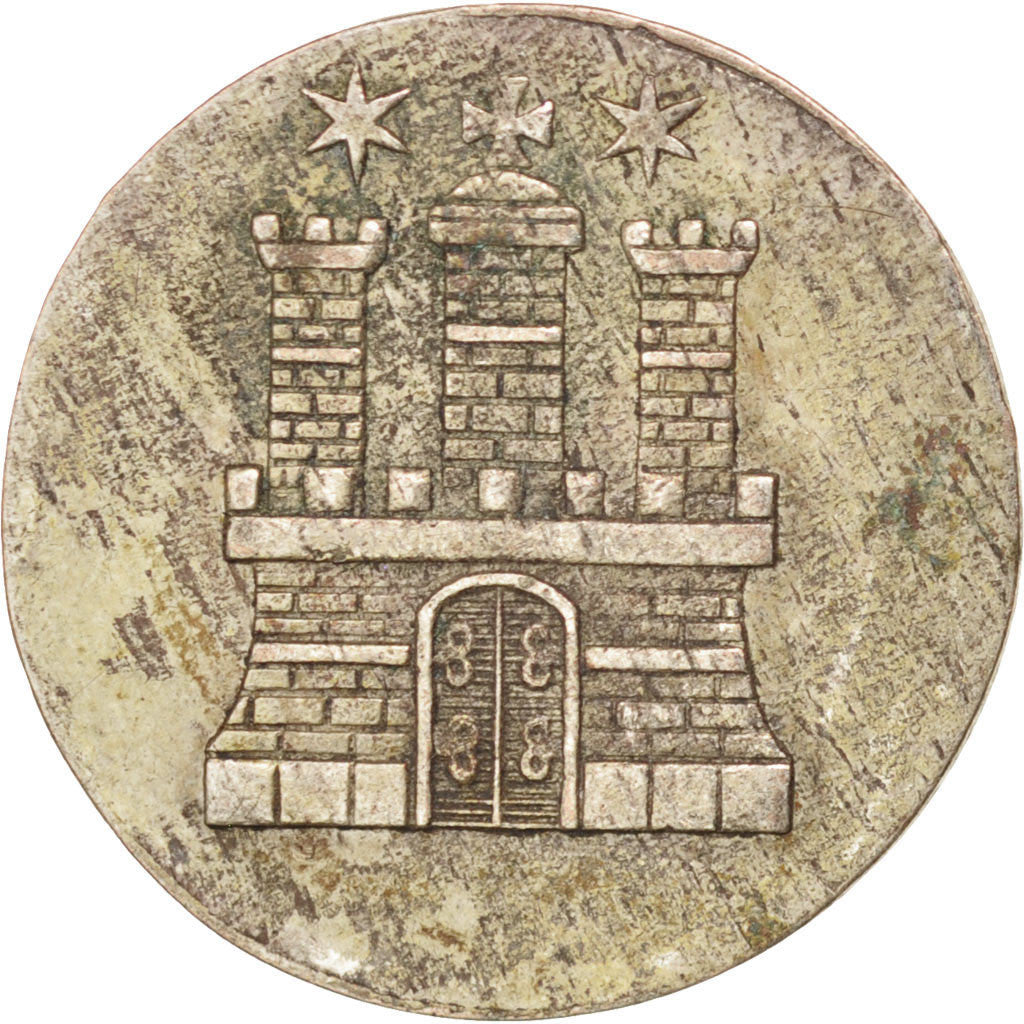 GERMAN STATES, Schilling, 1851, KM #574, AU(55-58), Silver, 1.02