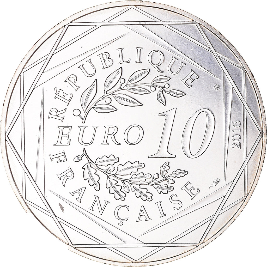 Francia, 10 Euro, Petit prince au Mont-Saint-Michel, 2016, Paris, SC+, Plata