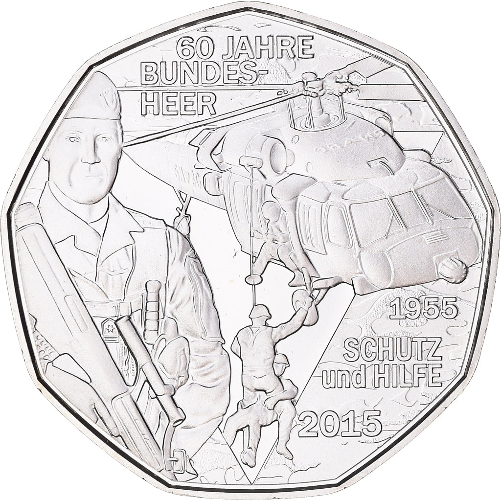 Austria, 5 Euro, Bundesheer, 2015, Vienna, MS(65-70), Silver