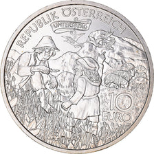 Österreich, 10 Euro, Charlemagne in the Undersberg, 2010, Vienna, STGL, Silber