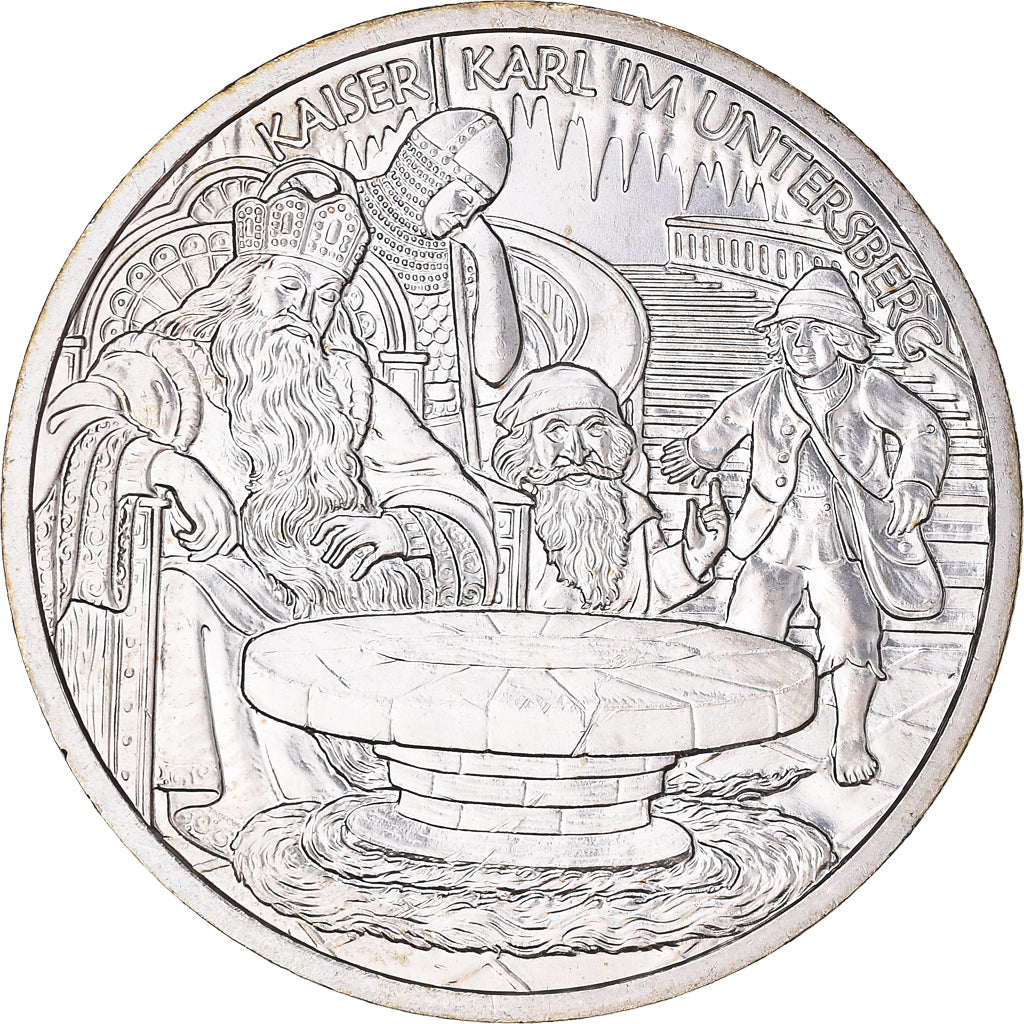 Österreich, 10 Euro, Charlemagne in the Undersberg, 2010, Vienna, STGL, Silber