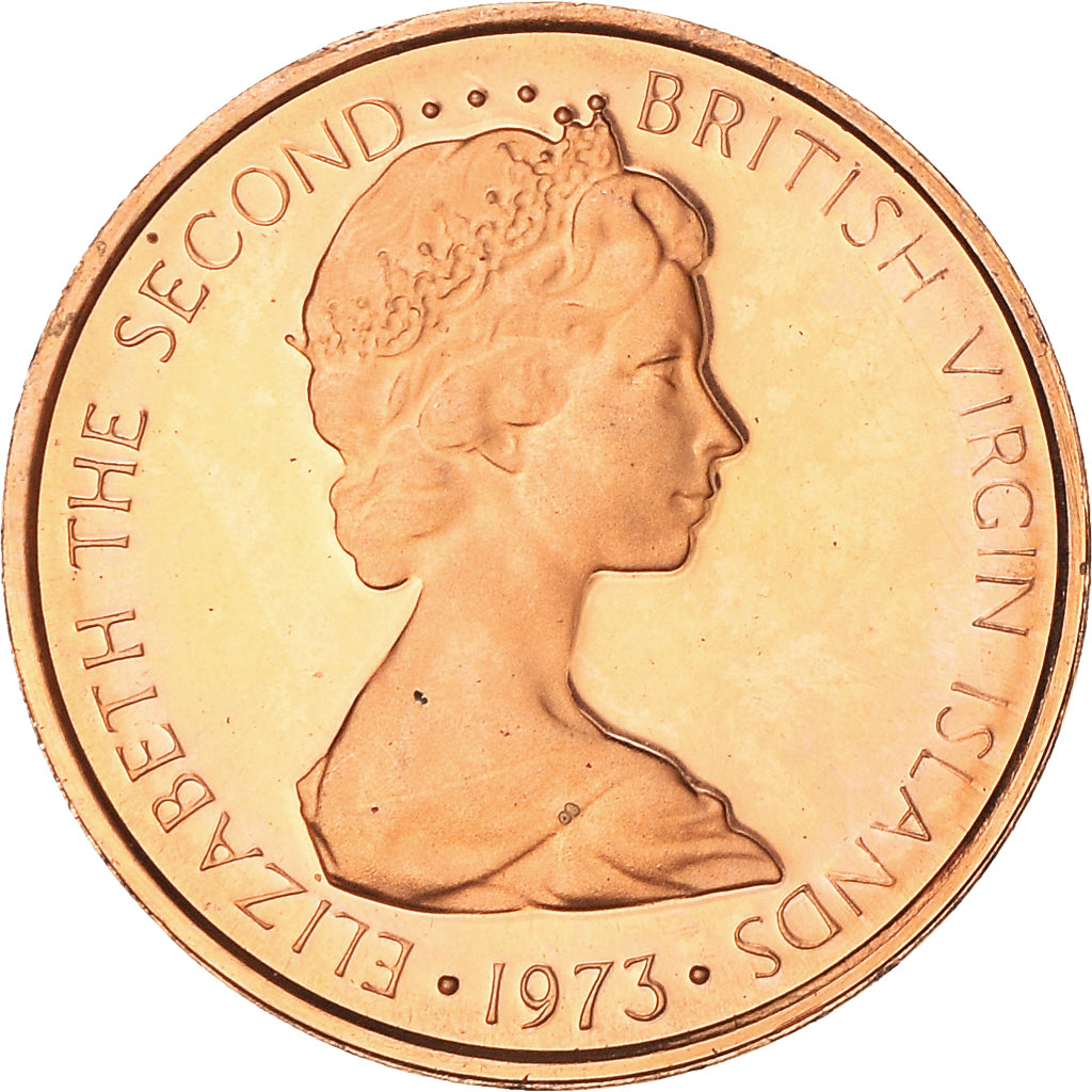 Coin, BRITISH VIRGIN ISLANDS, Elizabeth II, Cent, 1973, Franklin Mint, U.S.A.