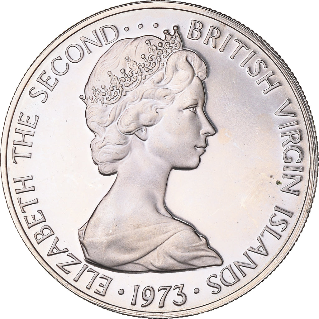 Coin, BRITISH VIRGIN ISLANDS, Elizabeth II, 10 Cents, 1973, Franklin Mint
