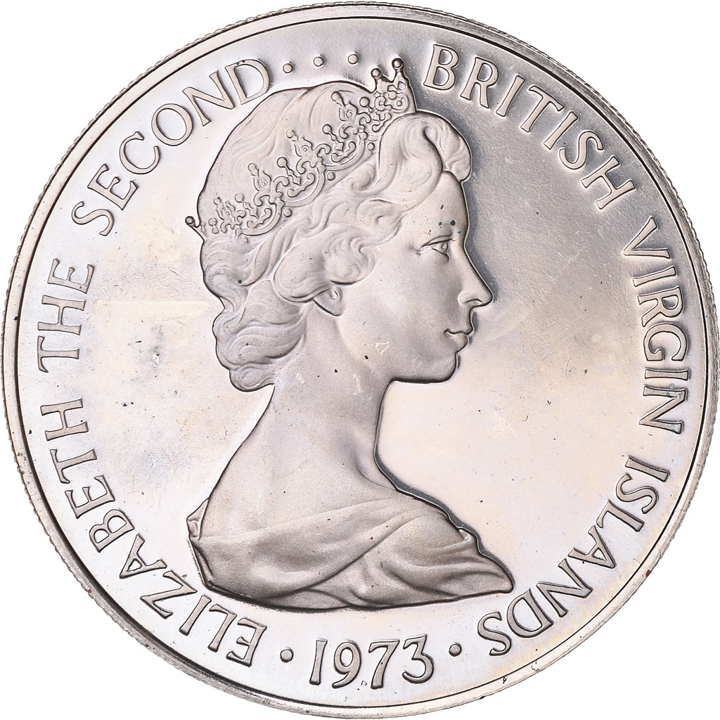 Coin, BRITISH VIRGIN ISLANDS, Elizabeth II, 25 Cents, 1973, Franklin Mint