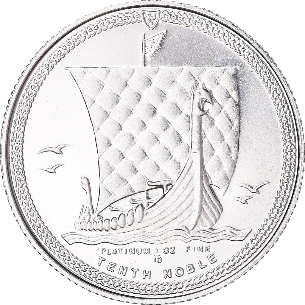 Moneta, Isola di Man, Elizabeth II, 1/10 Noble, 1985, Proof, FDC, Platino