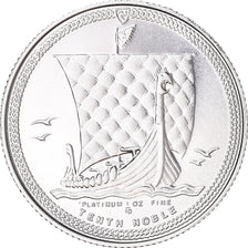Moneta, Isola di Man, Elizabeth II, 1/10 Noble, 1985, Proof, FDC, Platino