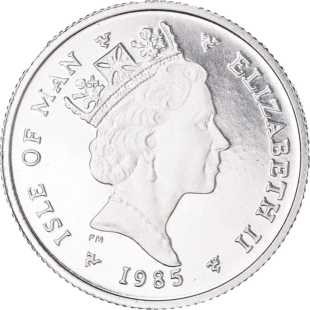 Moneta, Isola di Man, Elizabeth II, 1/10 Noble, 1985, Proof, FDC, Platino