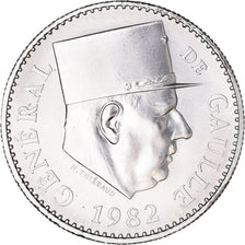 Francia, medaglia, Charles De Gaulle, 1982, FDC, Platino