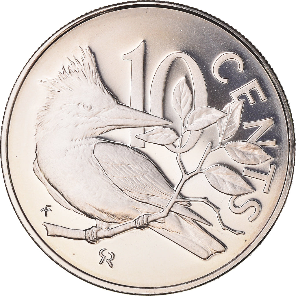 Coin, BRITISH VIRGIN ISLANDS, 10 Cents, 1974, Franklin Mint, Proof, MS(65-70)