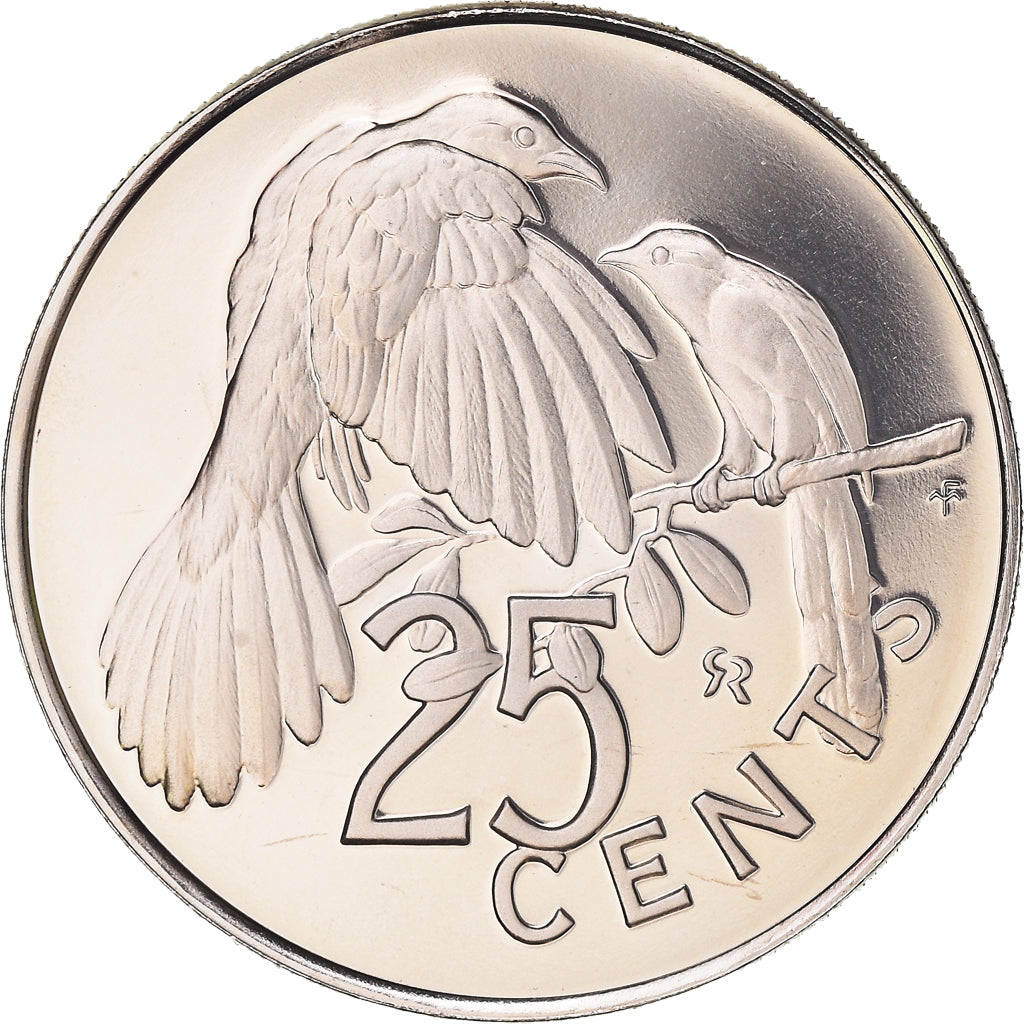 Coin, BRITISH VIRGIN ISLANDS, 25 Cents, 1974, Franklin Mint, Proof, MS(65-70)