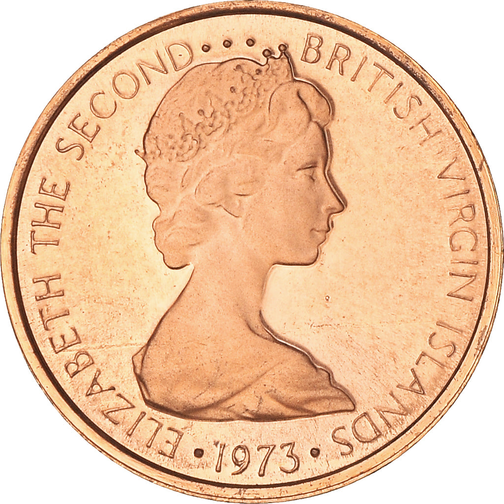 Coin, BRITISH VIRGIN ISLANDS, Elizabeth II, Cent, 1973, Franklin Mint, U.S.A.