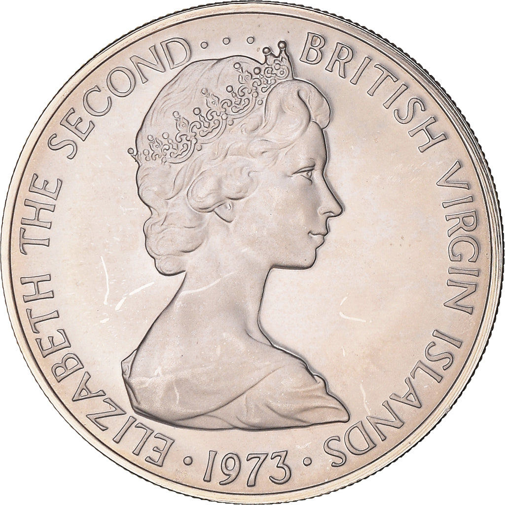 Coin, BRITISH VIRGIN ISLANDS, Elizabeth II, 10 Cents, 1973, Franklin Mint
