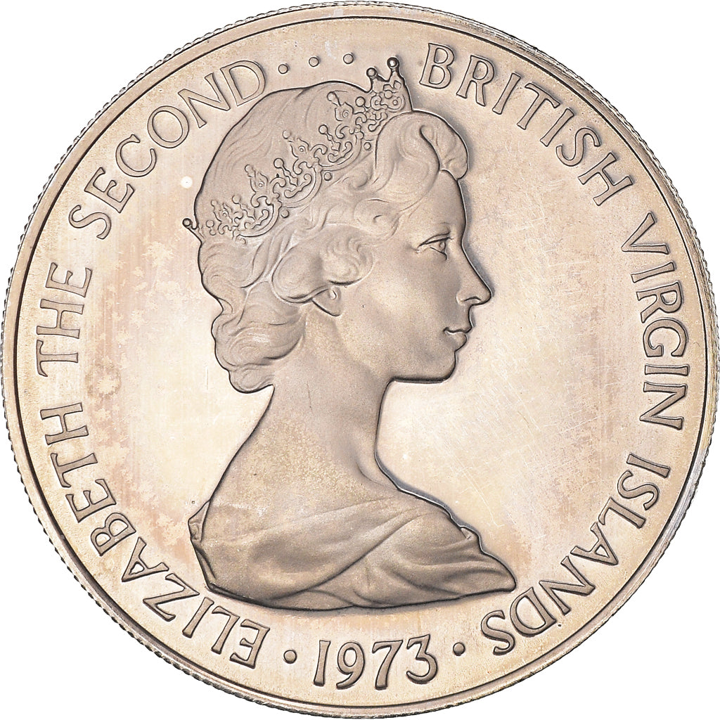Coin, BRITISH VIRGIN ISLANDS, Elizabeth II, 25 Cents, 1973, Franklin Mint