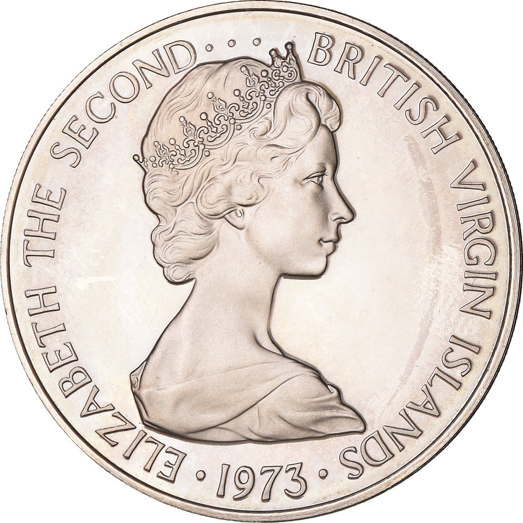 Coin, BRITISH VIRGIN ISLANDS, Elizabeth II, 50 Cents, 1973, Franklin Mint