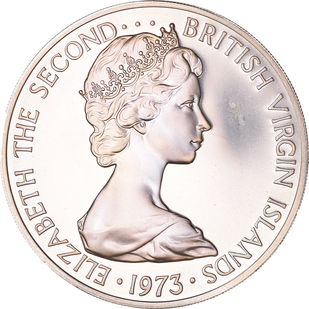 Coin, BRITISH VIRGIN ISLANDS, Elizabeth II, Dollar, 1973, Franklin Mint, U.S.A.