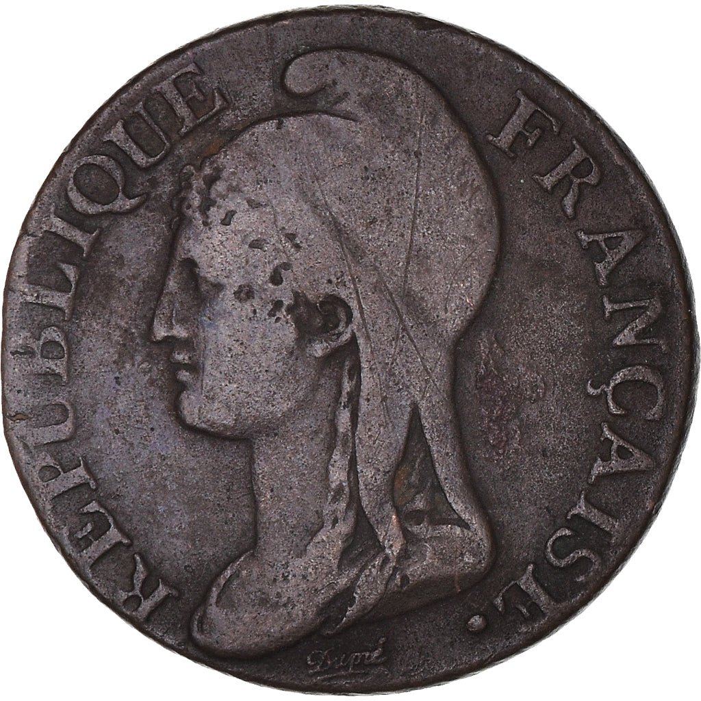 Coin, France, Dupré, 5 Centimes, AN 4, Paris, VF(30-35), Bronze, KM:635.1