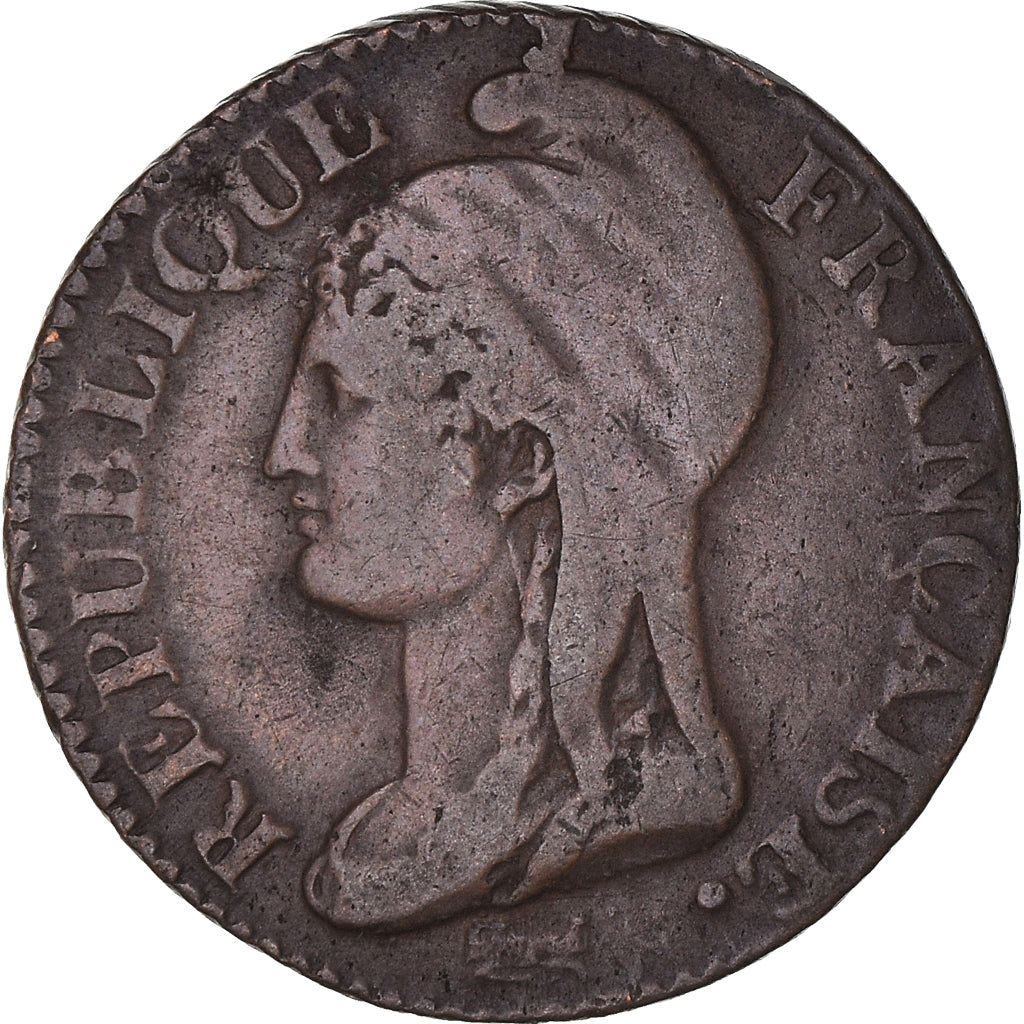 Moeda, França, Dupré, 5 Centimes, AN 4, Paris, VF(30-35), Bronze, KM:635.1