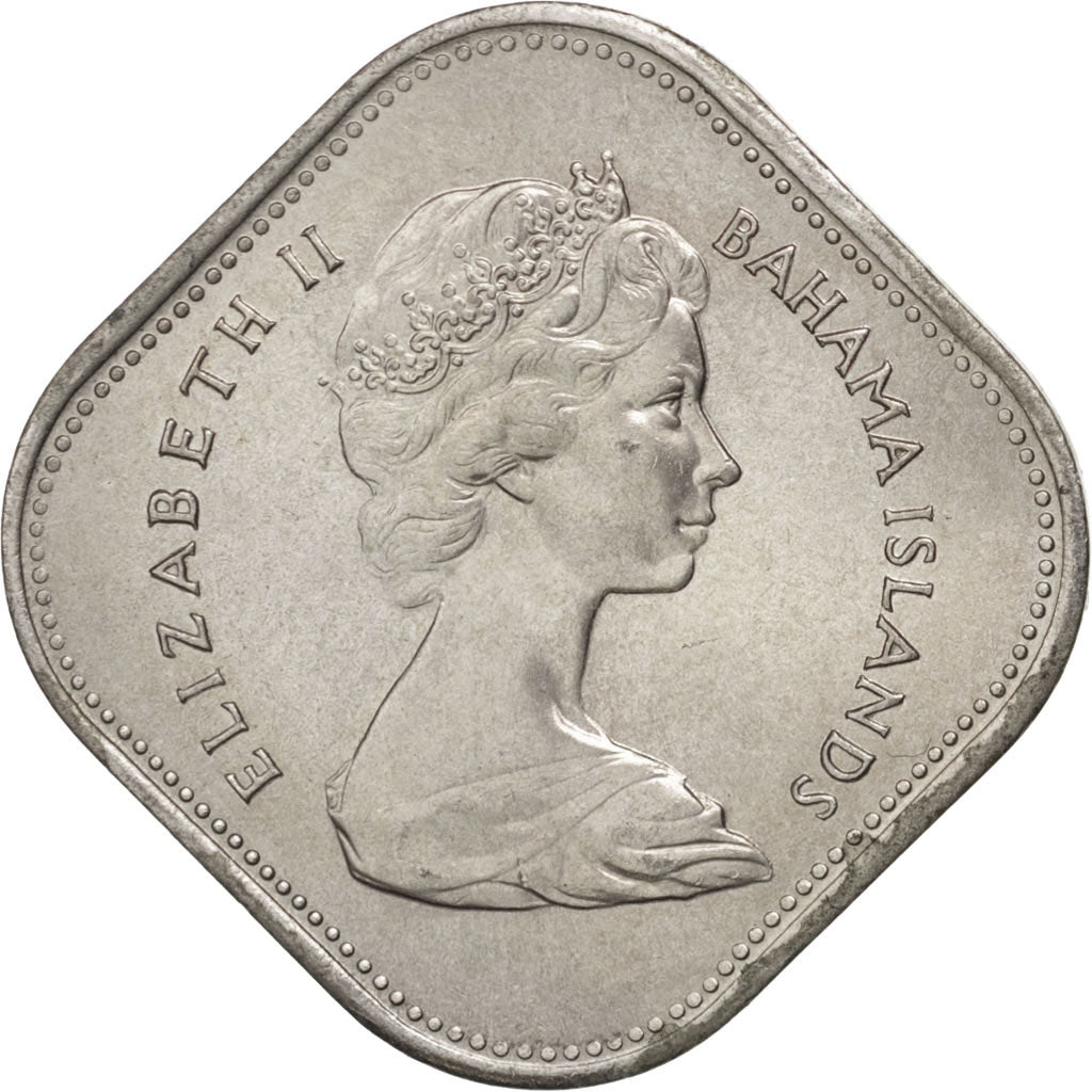 BAHAMAS, 15 Cents, 1969, KM #5, MS(63), Copper-Nickel, 25, 6.43