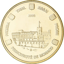 Monaco, 20 Euro Cent, 2005, unofficial private coin, MS(65-70), Brass
