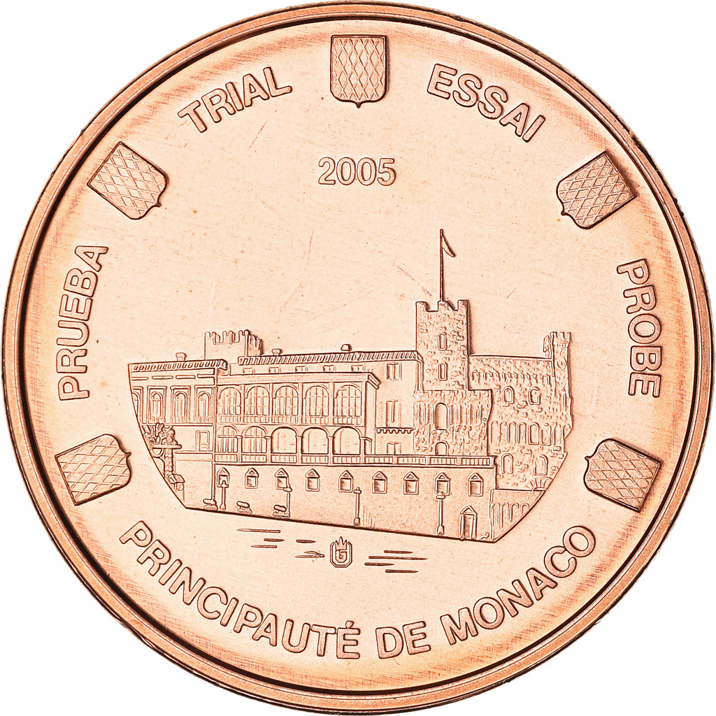 Monaco, 5 Euro Cent, 2005, unofficial private coin, MS(65-70), Copper