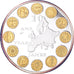 Francia, medalla, 10 ans de l'Euro, Politics, SC+, Copper Plated Silver